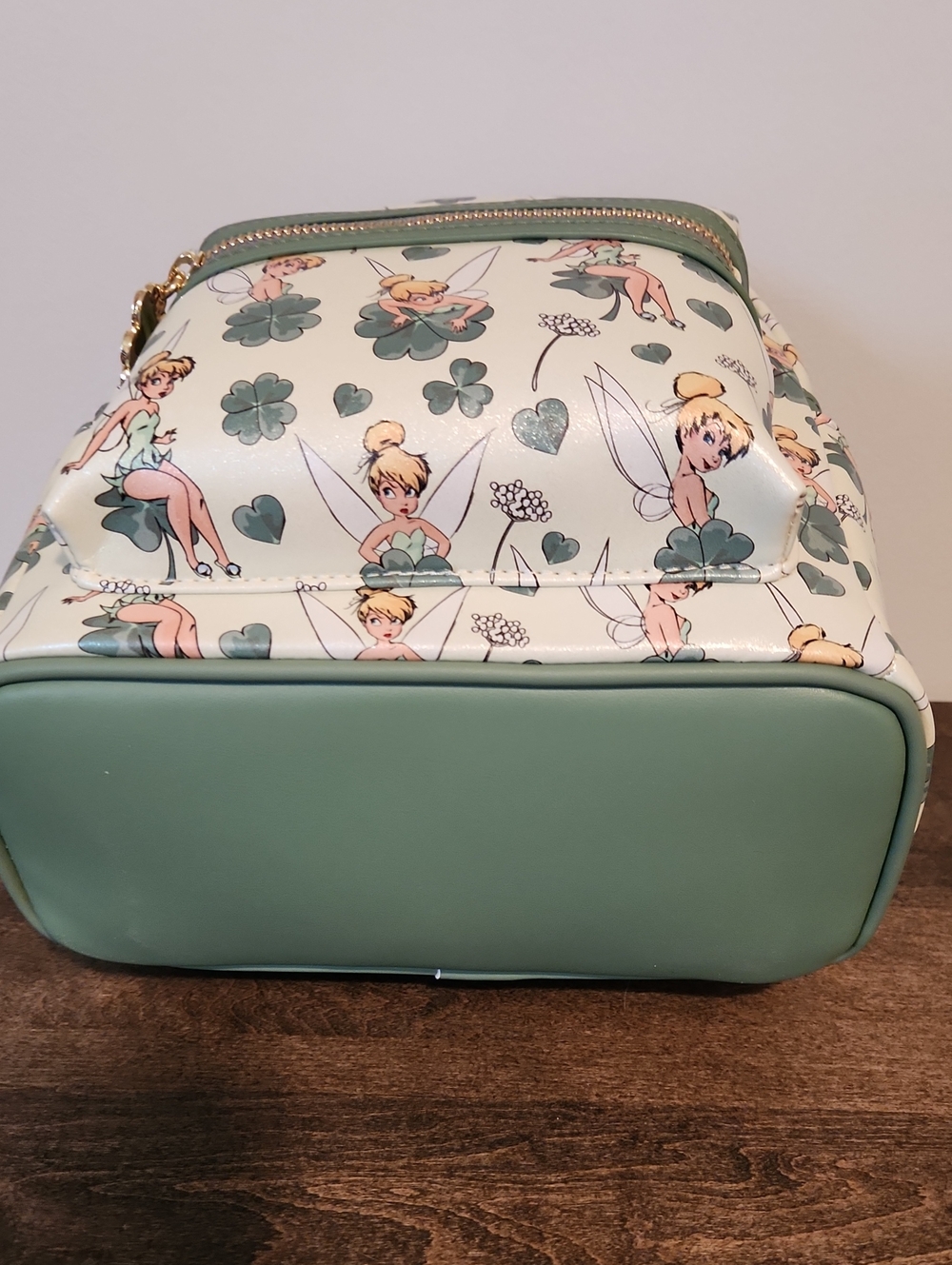 Disney x Loungefly Tinker Bell Mini Backpack - Mint Green With Sparkle - Picture 4 of 6